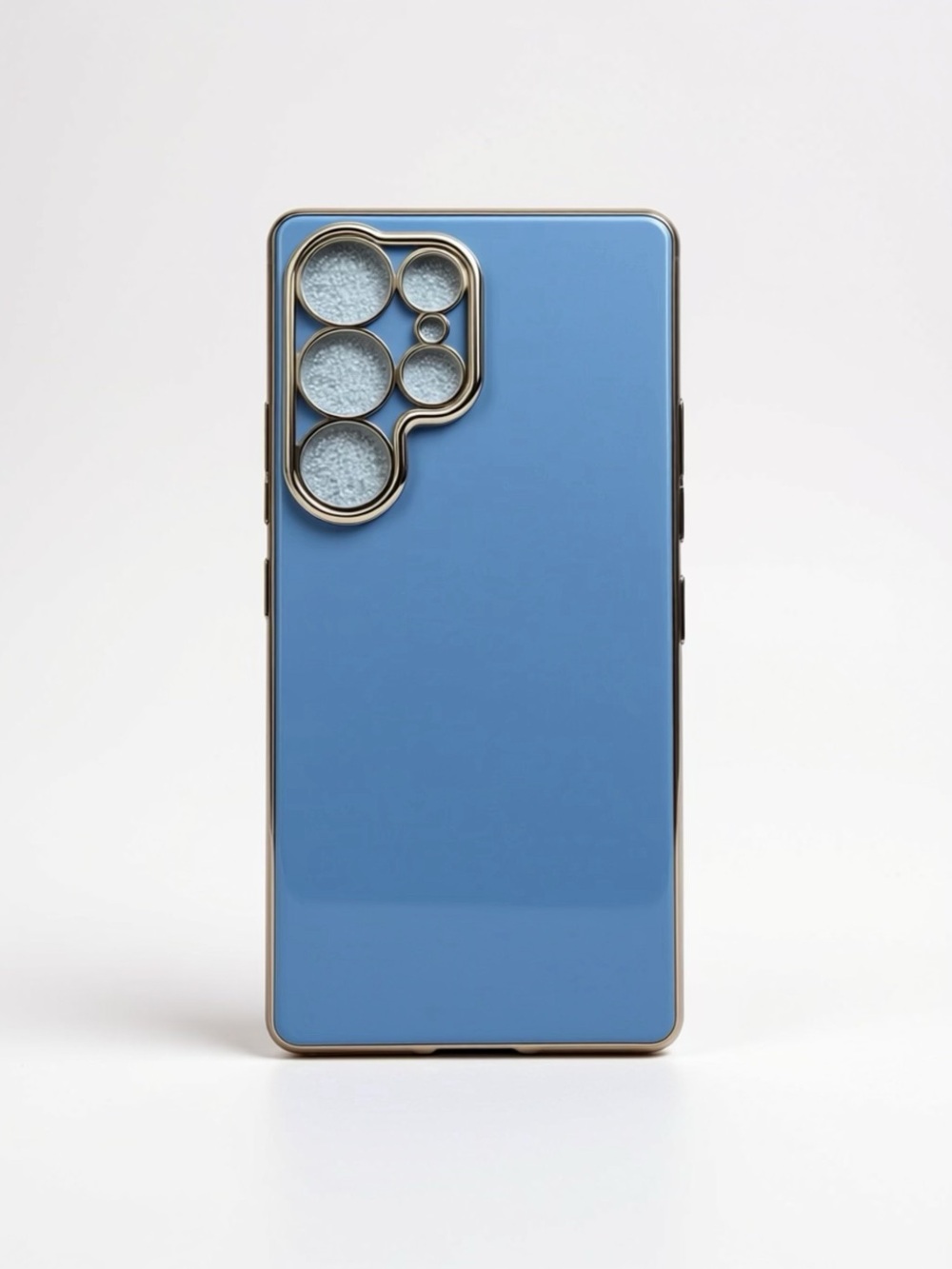 Blue Camera-Accent Smartphone Case for Samsung S25 Ultra